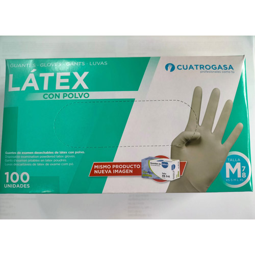 Guante latex con polvo T-M REF.GU1000161